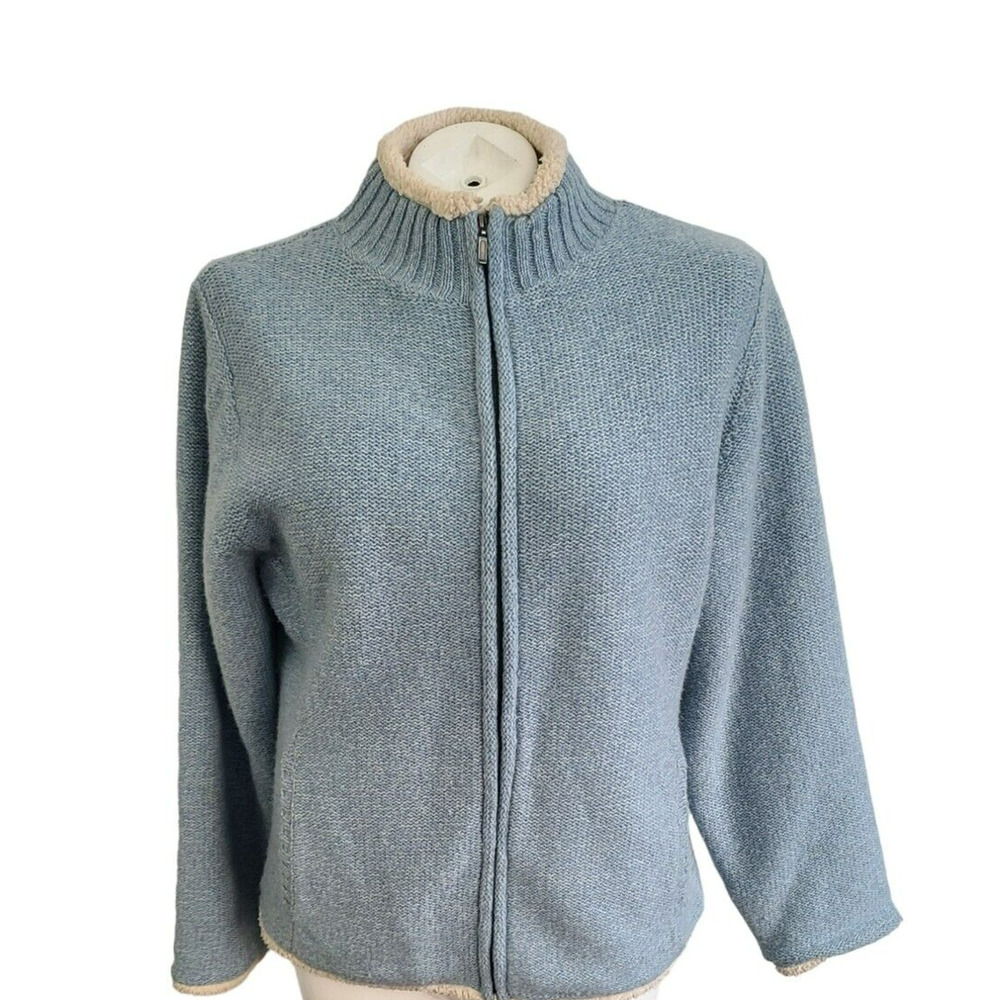 Alps Full Zip Wool Blend Sweater Jacket Size S‎
